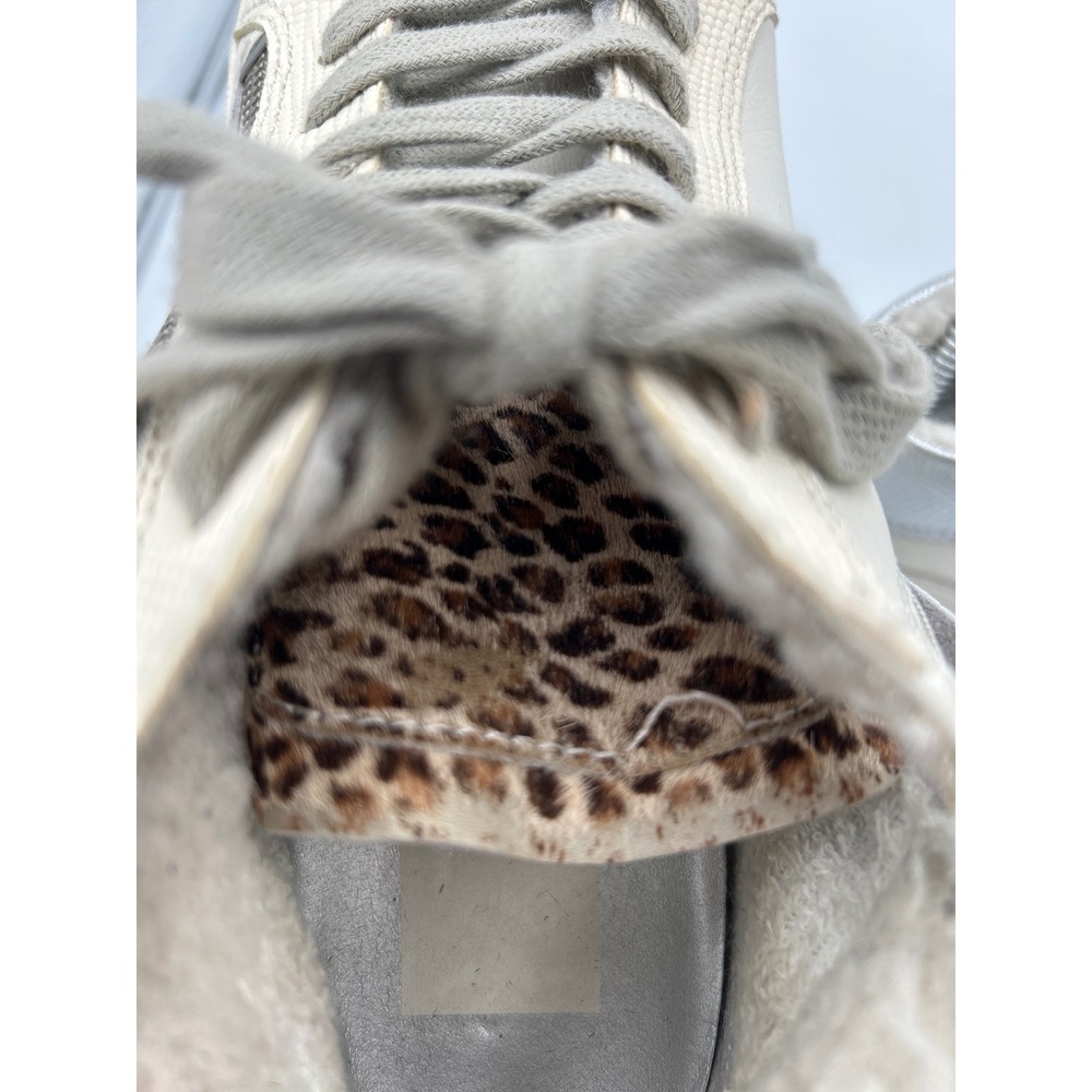 Dolce Vita Zina High Top Sneakers‎ Ivory Leather Leopard Metallic Womens 10 - Picture 5 of 8